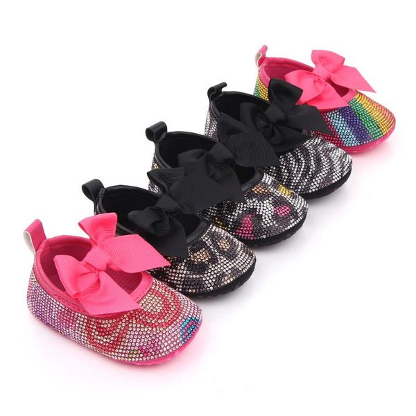 

new arrival girl baby princess shoes baby shine crystal newborn walking shoes