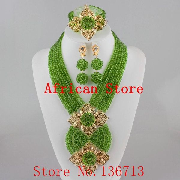 

earrings & necklace amazing orange african beads jewelry set nigerian dubai sets 2021 sd603-2, Silver