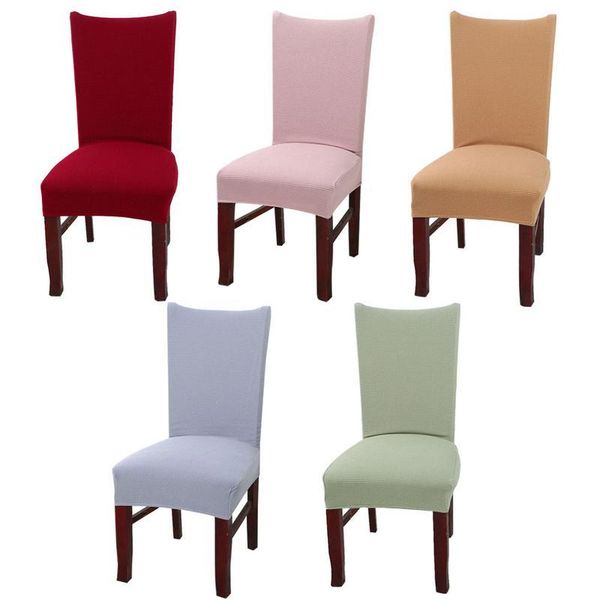 

chair covers solid color removable cover big elastic slipcover modern kitchen seat case el dining soft