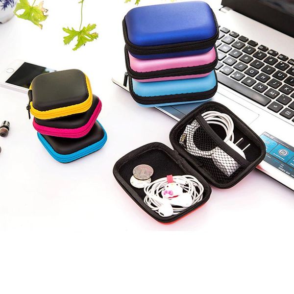 

earphone holder case storage carrying hard bag box for headphone accessories earbuds memory card usb cable bags