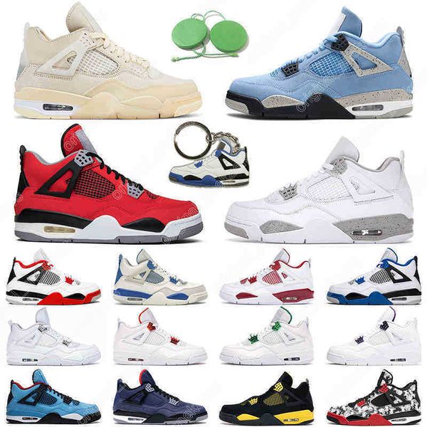 

4 toro bravo mens basketball shoes 4s university blue white oreo black cat cactus jack men trainer sports sneakers, White;red