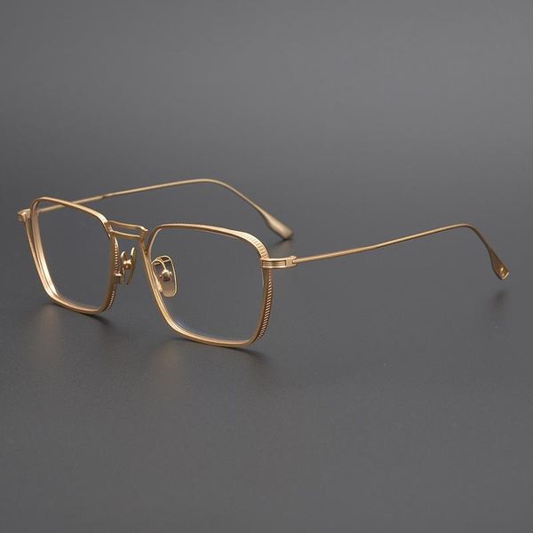

fashion sunglasses frames titanium metal brand eyeglasses for men myopia prescription optical glasses frame retro square, Black