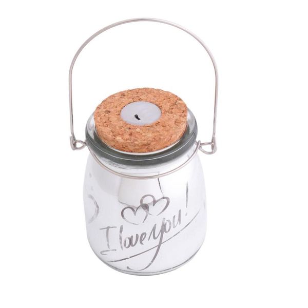 

1pc glowing wishing bottle delicate wooden plug glass bottle creative romantic gift (520 styling warm white light)