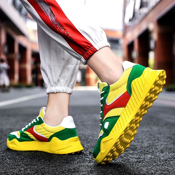 

spring yellow green mens casual shoes fashion comfort mens designer sneakers men non-slip canvas sneakers zapatillas hombre 2021