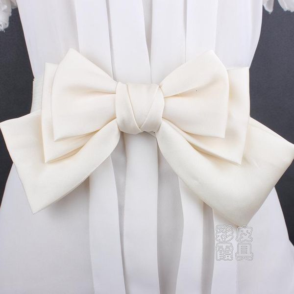 

belt designer luxury quality waist women's elastic cover fashionable bow decoration korean versatile round neck robe kimono accessories, Black;brown