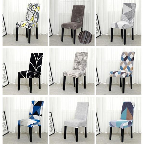 

1pc dining chair cover jacquard elastic spandex slipcover protector case stretch for kitchen seat el banquet covers