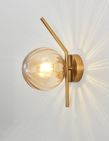 

nordic led wall lamp moon wandlamp bedroom bedside gold black design round modern minimalist glass lights