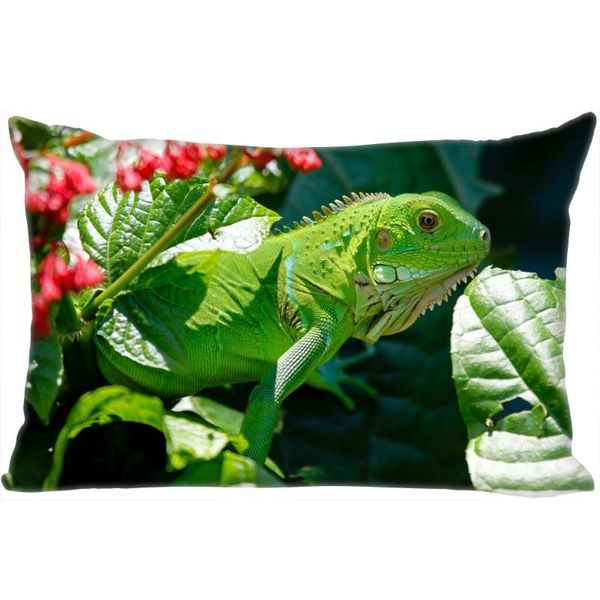 

pillow case lizard pillowcase satin fabric bright smooth rectangle zipper cases home wedding decorative for friend gift