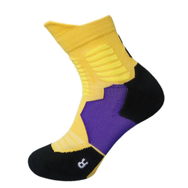 

men's socks professional outdoor sport cycling basketball soccer running trekking men women, Black