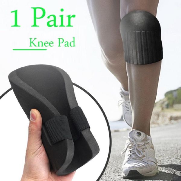 

elbow & knee pads 1pair soft foam protectors cushion sports skating climbing cycling kneecap worker builder patella guard, Black;gray