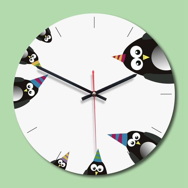 

wall clocks european creative childrens room decorative acrylic clock watch living bedroom decoration printed