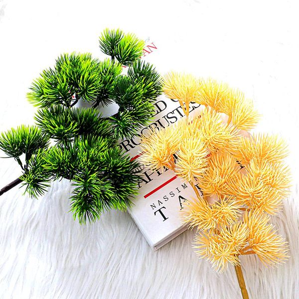 

decorative flowers & wreaths artificial flowers, green plants, pine needles, deskdecorations, fake plants in the backyard, garden landsc