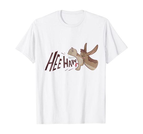 

hee haw t-shirt - funny donkey laughs, White;black