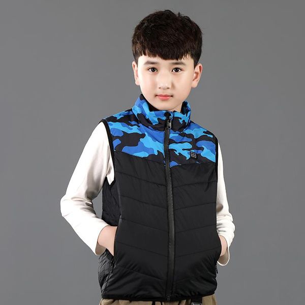 

outdoor winter thermal heated vest warm usb heating portable electric for kids men's vests, Black;white