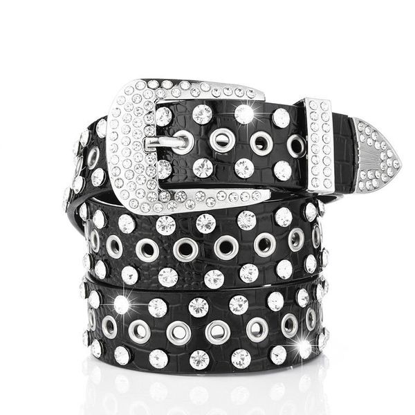 

2021 low price wholesale women and men belt rhinestone teenage waistband genuine leather new matel buckle black belts boys 0rue, Black;brown