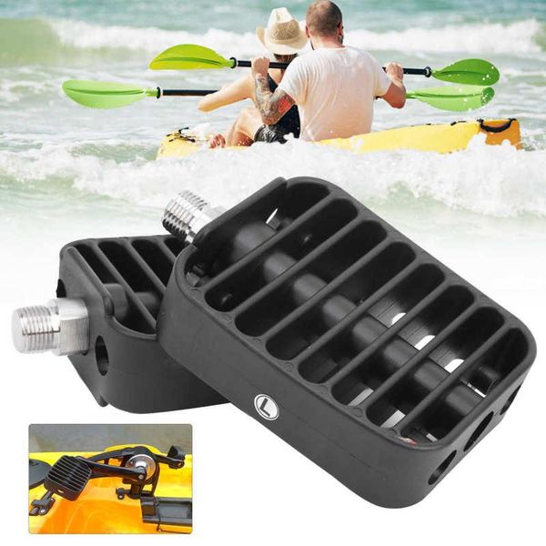 

pair durable plastic canoeing kayak marine boating foot braces pedal plate accessories black for rowing boats equipment rafts/inflatable