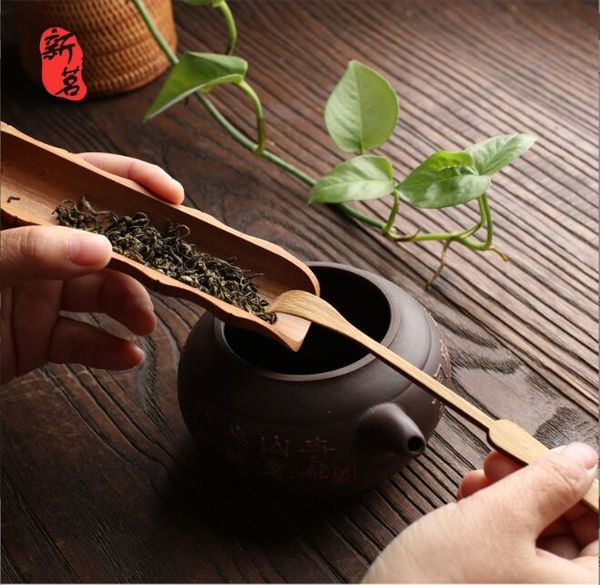 

tea scoops handmade tea spoon bamboo ceremony spare parts teaspoon shovel kung fu set six gentlemen environmental protection products