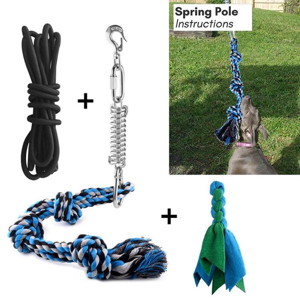 

dog toys & chews pet toy rope stainless steel spring cotton bungee training