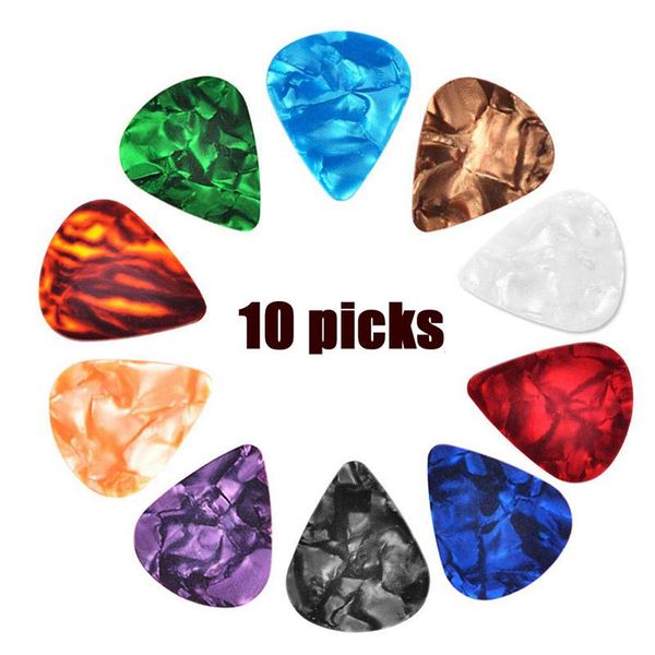 

fishing hooks 10pcs celluloid guitar picks plectrum with 5 holder plucked strings instrument accessories bhd2
