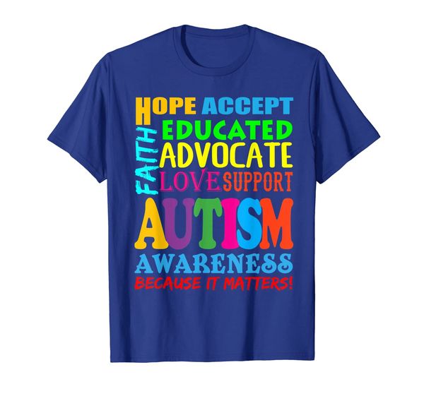

support love hope accept advocate autism awareness t-shirt, White;black