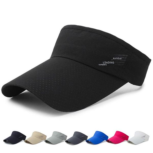

wide brim hats 2021 summer tennis caps men women adjustable sport headband classic sun visor hat running cap beach outdoor, Blue;gray