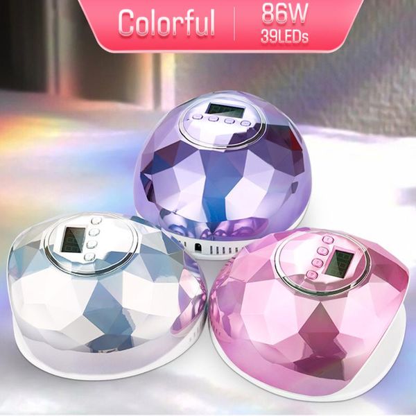 

nail dryers uv led colorful lamp for manicure dryer with lcd display fast curing gel polish lampara para uÃ±as