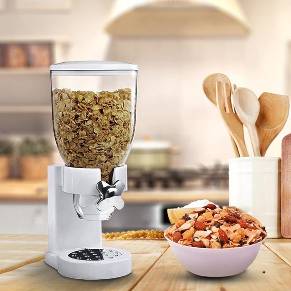 

storage bottles & jars control cereal distributor sealed can coarse grain tank dry cereals oats nuts kitchen supplies.