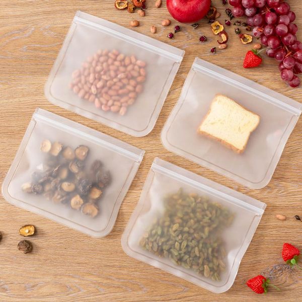 

food savers & storage containers 1pcs fresh-keeping portable peva reusable seal silicone fresh bag vacuum bags kitchen organizer acce