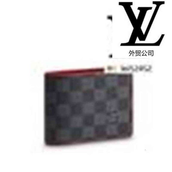 

chain brand purse designer luxury evening nwre wallets n63260 multiple key wallet men compact real clutches leather long card wallet holders, Red;black