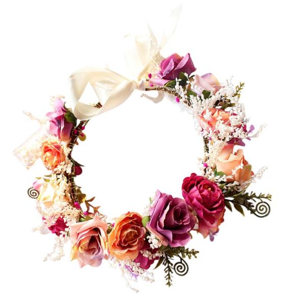 

decorative flowers & wreaths 1pc wedding bride headdress wreath headwear dress hair accessories