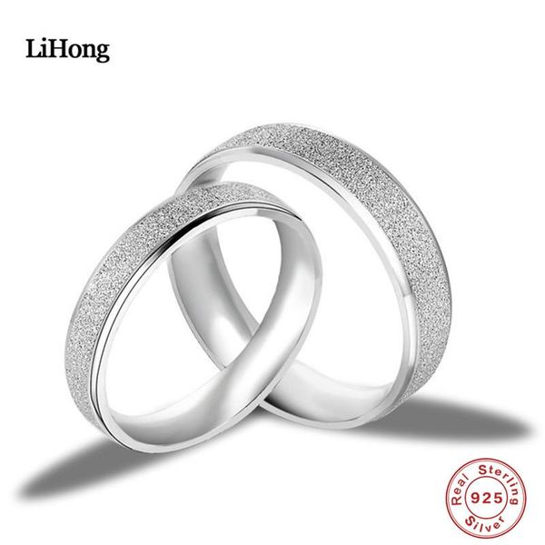 

cluster rings fine jewelry 925 sterling silver ring couple wedding matte simple, Golden;silver