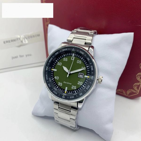 

2021 men luxury watches three needle work mens quartz watch citiz brand clock fashion round shape athletic casual style, Slivery;brown