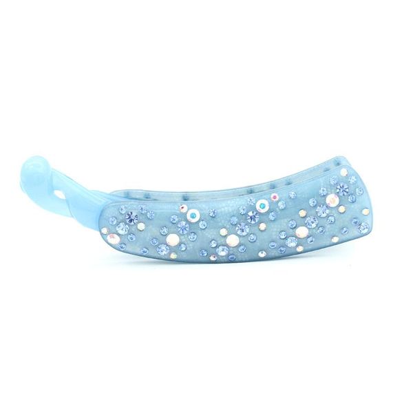 Fermagli per capelli Mollette Forcina a banana - Elegante pettine Accessorio con strass Ornamento di gioielli in acetato di cellulosa per donna Lady Tiara