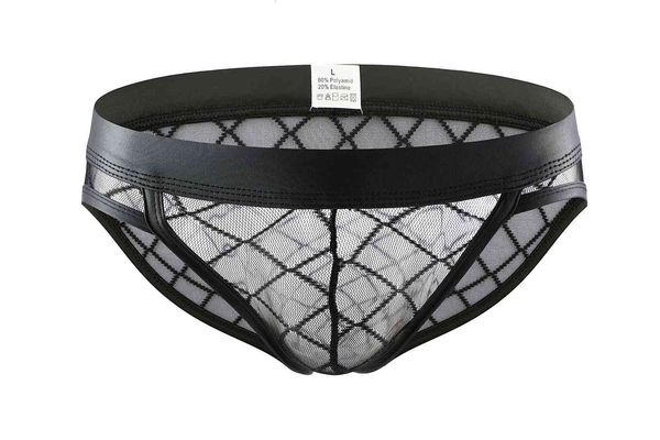 

men's underwear transparent briefs, Black;white
