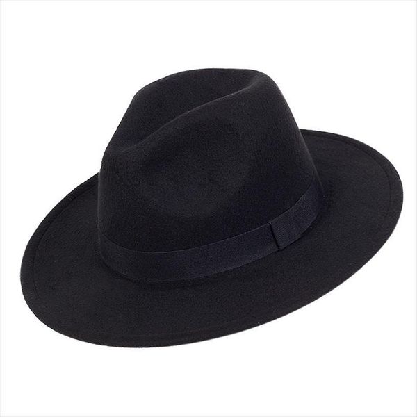 

vintage fedora men gentleman wool wide brim hat spring autumn for women chapeau church bowler ladies elegant jazz hats, Blue;gray