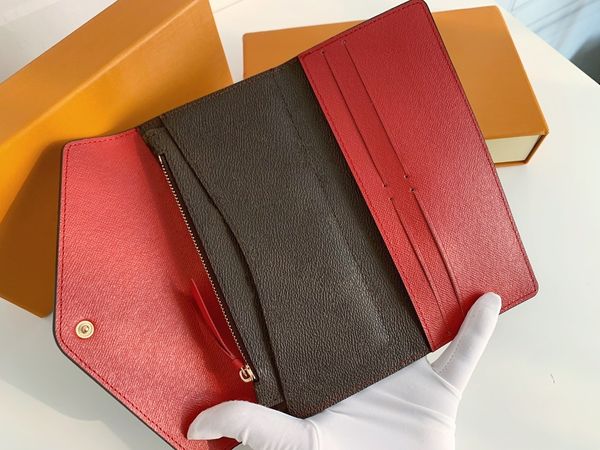 

premium 5a designer wallet wallets women purse m60708, Red;black