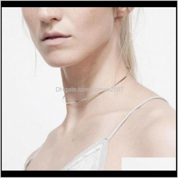 

chokers necklaces & pendants jewelryexquisite ladies thin necklack minimalist fashion women neck decorative jewelry drop delivery 2021 aiz1o, Golden;silver