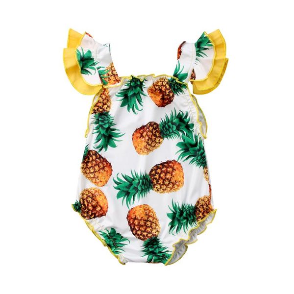 

one-piece suits cute pineapple printed swimwear toddler baby girls summer one piece bikini swimming bathing swimsuit children's bikinis