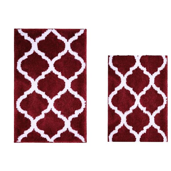 

carpets bathroom rug mat set 2 piece,soft and absorbent microfiber bath mats