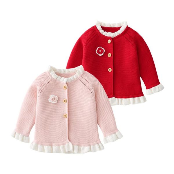 

pullover baby sweater born girls sweaters cardigans knit flower autumn toddler long sleeve knitwear jackets spring children's coats, Blue