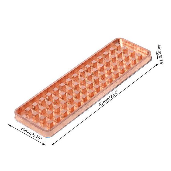 

copper nvme m.2 heat sink 2280 ssd metal sheet thermal conductivity silicone wafer cooling fan m2 heatsink wxta fans & coolings