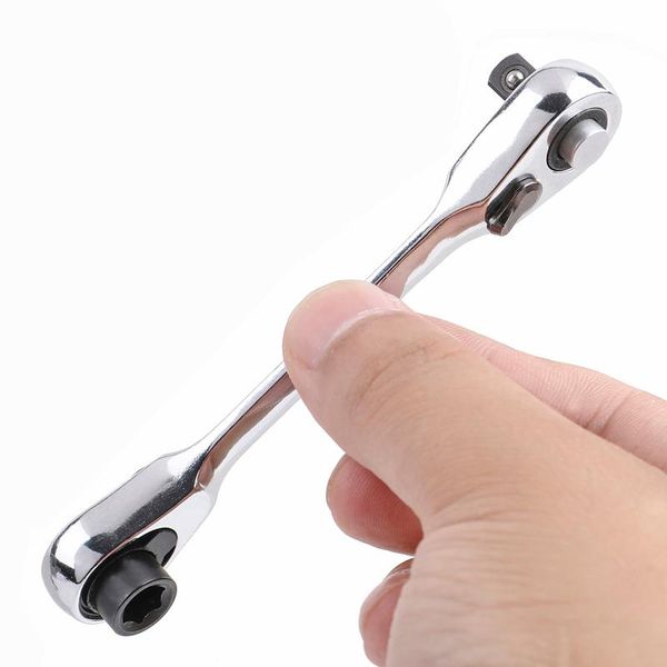 

hand tools 1/4"mini ratchet wrench batch head handle small socket double-ended torque spanner repair