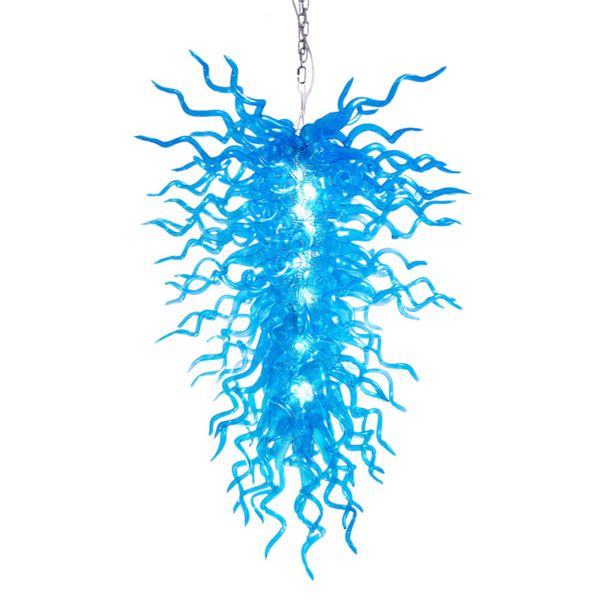

modern customized blue led pendant lamp romantic home decor chandelier lighting hand blown murano glass chandeliers