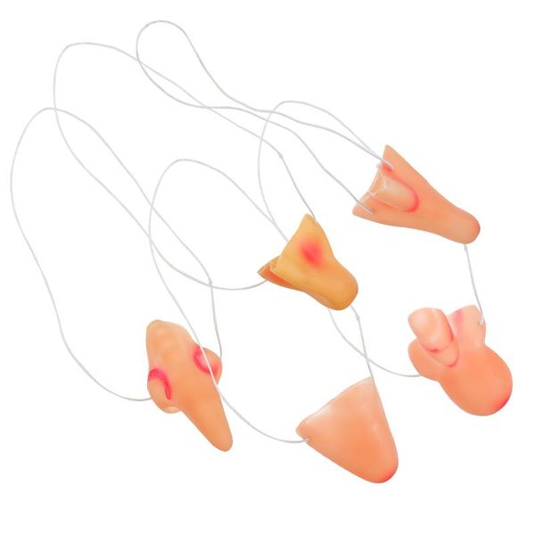 

false nails 5pcs vinyl fake witch noses cosplay nose performance prop for, Red;gold