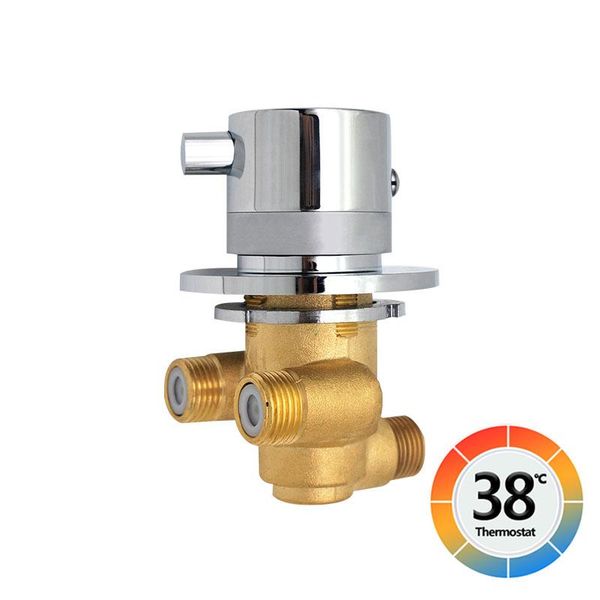 

way output thermostatic brass shower faucets wall mounted cold& water mixing valve mixer tap bathroom sets