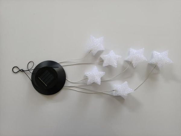 

solar lamps 6-eva-pentagram lamp wind chime led color change garden decoration