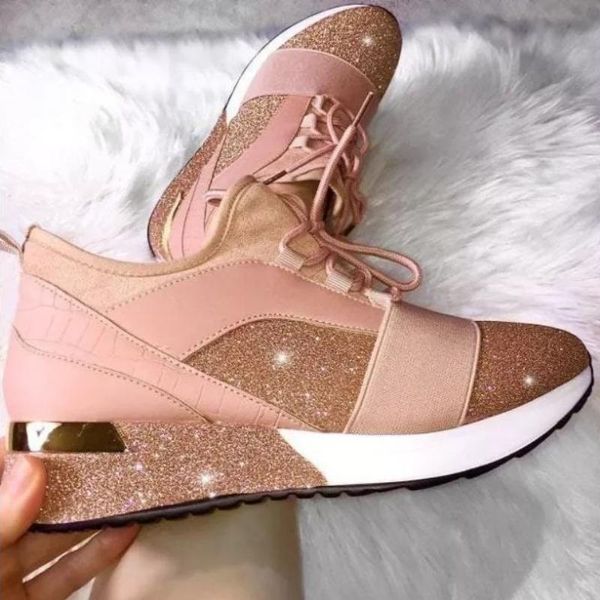 

sandals 2021 fashion shoes breathable, versatile sports shoes, thick soled sequins, leisure and women's km057, Black