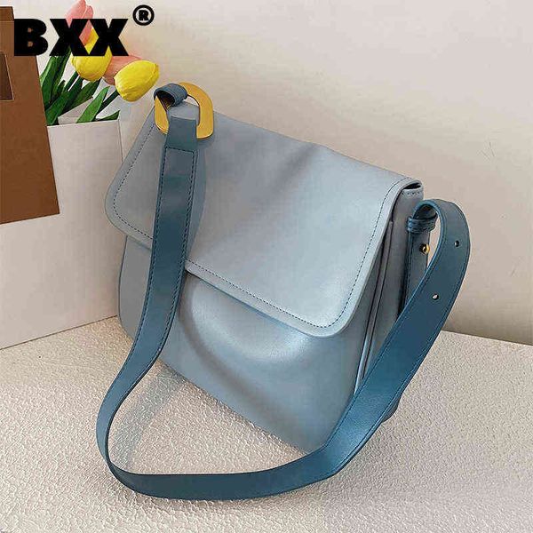 

shopping bags [bxx] simple high capacity pu leather crossbody for women summer branded shoulder trending luxury hand hs653 220304