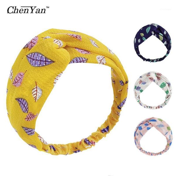 

chen yan stripe headband fashion chiffon headbands knot cross hairband fd261