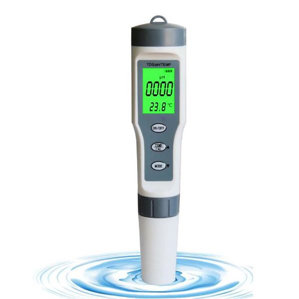 

pool & accessories 3 in 1 water quality test pen high precision tds/ph/temp 0-14 ph measurement range for swimming home detection fh99
